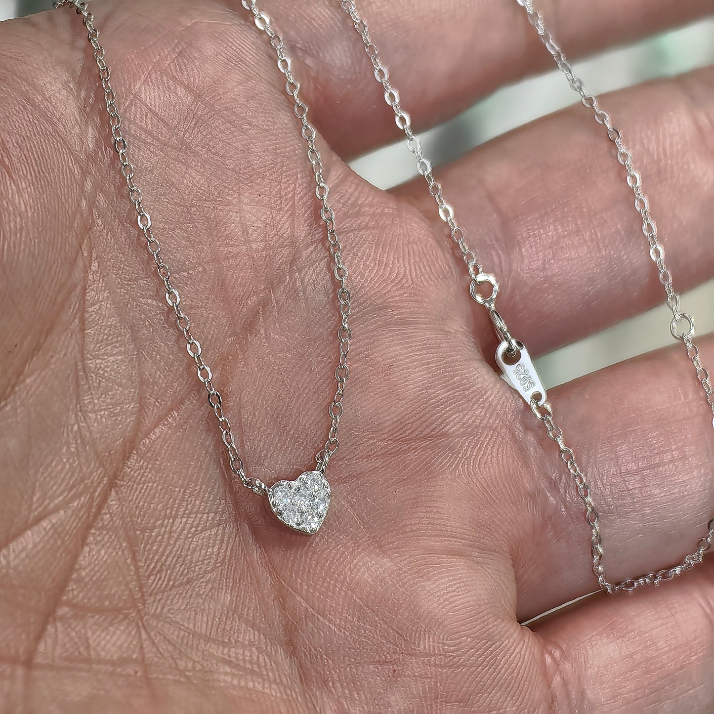 Dainty Diamond Pendant Necklace