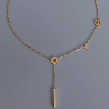 Titanium Steel Letter Necklace