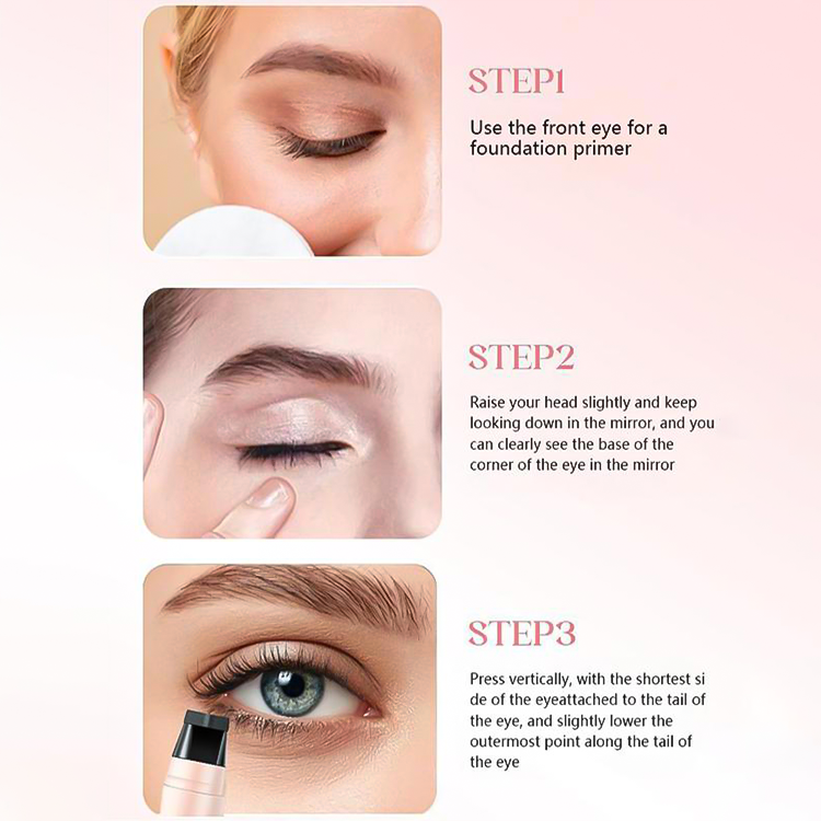 Rotating Eyeliner Stamp Pen – Dual-Head Design with Wing Stamp, Quick-Dry, Long-Lasting, Smudge-Proof for Easy Cat Eye, Sharp Winged Lines & All-Day Makeup Wear