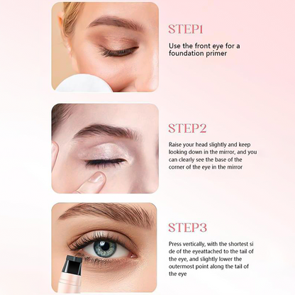 Rotating Eyeliner Stamp Pen – Dual-Head Design with Wing Stamp, Quick-Dry, Long-Lasting, Smudge-Proof for Easy Cat Eye, Sharp Winged Lines & All-Day Makeup Wear