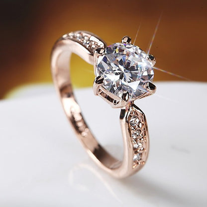 Elegant and luxurious wedding ring, women's Korean version of the living mouth ring