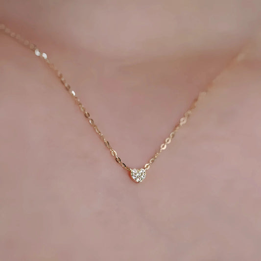 Dainty Diamond Pendant Necklace
